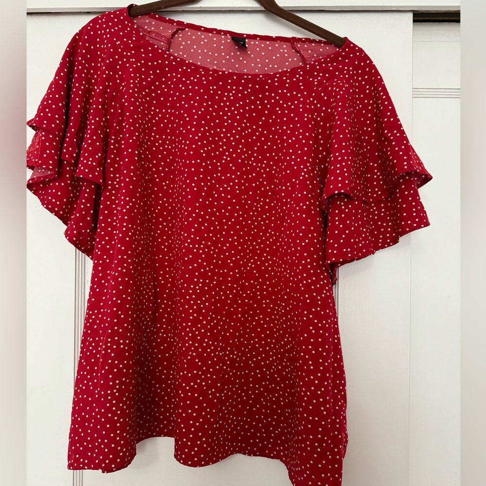 3XL SHEIN Polka Dot Top